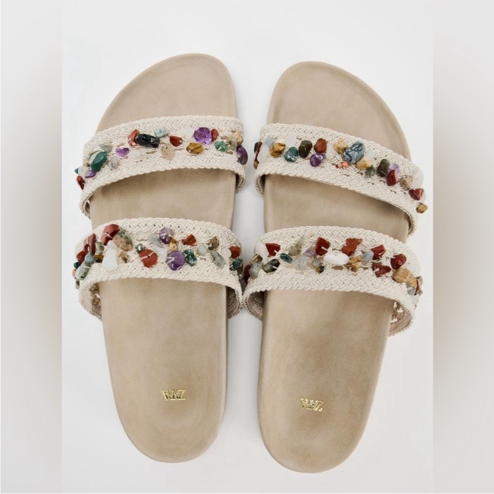 Zara - Flat Strappy Sandals